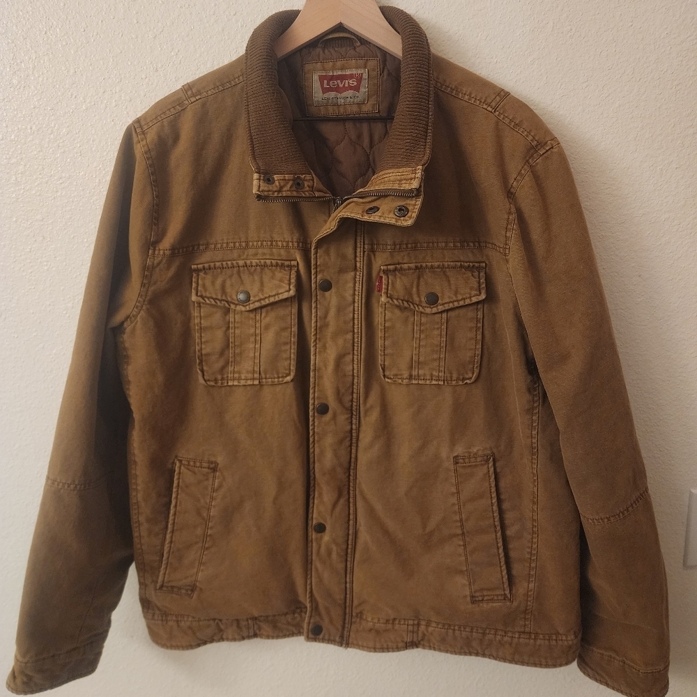 Levi's Cargo Style Trucker Work Jacket Mens XL
